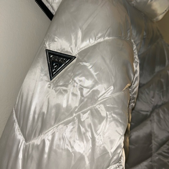 Guess Shiny Cream Puffer Jacket - Picture 6 of 6